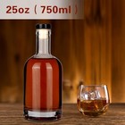 Wine Bottle 3pcs 750 Ml Glass Bottles With Lids 25 Oz Clear Glass Bottles With