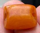 Rare Antique Very Old Tibetan Amber Bead - Beautiful Worn Patina 
