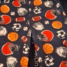 Faded Glory Boys Pajama Pants L g  10-12  Navy Sports Print Drawstring Polyester
