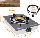 1 Burner Propane Gas Cooktop camping Portable Lpg Stove  1 Burner  Glass 