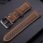 High Quality Brushed Genuine Leather Watch Bands Mens Rugged Strap 20 22 24 26mm