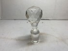 Vintage Clear Glass Faceted Bottle Stopper