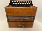 Vintage Hohner Button Accordion     No Grille     For Parts repair     Tunes Playing