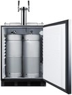 Summit Sbclbiadatwincfb 24 w 5 5 Cu  Ft  Built-in Double Tap Beer - Stainless