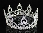 Stunning Round Crown Austrian Rhinestone Crystal Tiara Pageant Bridal T1394