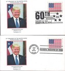 Trump Inaugural Covers  2017 And 2025 -3 Covers Total- Selling For Afdcs Chap 56