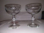 Vintage Set Of 2 Bride   Groom Champagne Glasses