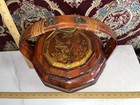 Antique Chinese Lacquered Basket 