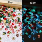 100pcs Christmas Nail Charms Glow In The Dark 3d Xmas Nail Rhinestone Supply Chr