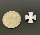 1886 Antique Sterling Silver Maltese Cross Pin Brooch 925 M23