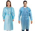 Disposable Isolation Gowns Ppe Lab Dental Coat  Medical Blue 10 50 100 Pk