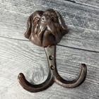 Cast Iron Dog Wall Hook Rustic Farmhouse Coat Hooks Vintage Style Entryway Decor