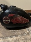 Harley Davidson Large Black Hog piggy Bank With Winged Logo Rare 1981-1982 Model