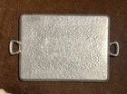 Vintage Everlast Metal Hand Forged Hammered Aluminum Tray With Handles 