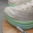Hoka One One Shoe Womens 9 5d White Mint Green Bondi 8 Run 1127954 Bdbso Flaws