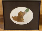 Original 1955 Walt Disney  lady Being Pet  And The Tramp Animation Cel Celluloid