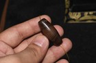 Big Antique Old Central Asian Banded Agate Stone Bead In Good Condition With Eye