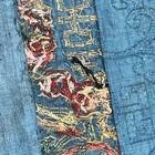 Antique Chinese Embroidery Panel Fragment Double Happiness Bats Skirt  Robe 