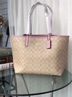 Coach Reversible City Tote Bag F36658  With Pouch Signature Women s Bag Outlet