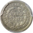 1853-o No Arrows H10c Liberty Seated Silver Half Dime Pcgs Xf Details Cleaned