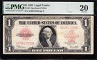 Very Nice Bold   Crisp Vf 1923  1  red Seal  Us Legal Tender Note  Pmg 20  47393