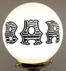 6  Inch Glass Bar Globe Lamp Shade Topper Light With Adapter Works With Any Lamp