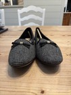 New Charter Club Flats Kimii Blk grey Plaid Sz 10 M