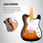 Donner Djc-1000s Beginner Electric Guitar Tl Hollow F Hole Sunburst Accessories