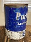 Vintage Puritan Motor Oil Metal Can - 1 Quart Qt - Pure Co  - Empty Gas Oil Can