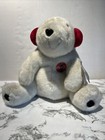 Vintage 1996 Coca Cola White Polar Bear Teddy Plush Toy 11  W  Tag Advertisement