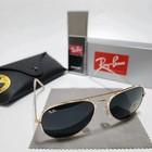 Ray-ban Rb3025 Aviator Sunglasses Gold Frame Crystal Glass Lens 58mm Unisex