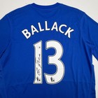 Autographed signed Michael Ballack Chelsea Fc Blue Jersey Beckett Bas Coa