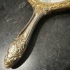 Ornate Gold-tone Vintage Handheld Vanity Mirror With Floral Design