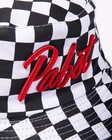 Official Pabst Blue Ribbon Beer Black White Checkered Bucket Hat Limited Edition