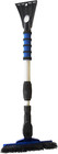Mini Telescoping 35  Pivoting Dual Head Snow Broom With Squeegee  Integrated Ice