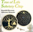 Sobriety Chip Tree Of Life Aa Medallion Recovery Gift Alcoholics Anonymous Coin