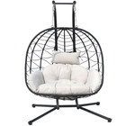 2-person Hanging Egg Chairs For Outside Double Porch Swing Chair With Stand