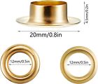 50 Set Grommet Kit Eyelet Leather Craft Canvas Hole Punch Tool 1 2  Brass Coated
