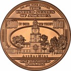 1 Oz  999 Copper Round -  100 Ben Franklin Note Design