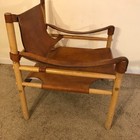 Vintage Arne Norell Mcm Mid Century Modern Leather Sirocco Safari Chair