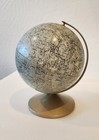 Replogle Moon 6in Tabletop Globe Rotating Metallic Base Apollo Landing Sites Vtg