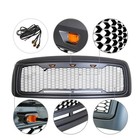 Abs Upper Front Grille Charcoal Amber Led 02-05 Ram 1500 2500 3500