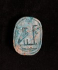 Ancient Egyptian Faience Scarab Amulet Bead Drilled Unique  a5 