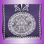 Mexican Poncho Blanket Aztec Calendar Serape Gaban  Fiesta One Size Fits All 