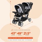 Baby Trend Sit N  Stand Easy Fold Travel Toddler   Baby Double Stroller  Stormy