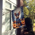 Miniature Pinscher Puppy Halloween Flag Canvas House Size Dac8431chf