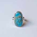 Vintage Ring Sterling Silver Native American Turquoise Stone 925 Size About 8 5