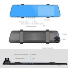 1080p Ips Rearview Mirror Car Dvr Dual Dash Cam Camera Front Rear Video Recorder