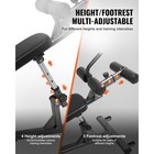 Uimoso Curved Sit-up Bench With Adjustable Heights And Reverse Crunch Handles
