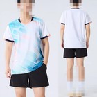 Summer Men s Table Tennis Badminton T-shirt Sports Short Sleeve Tee Top 120206